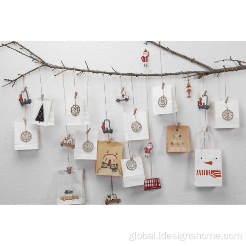 Christmas Element Candy Bags Christmas Advent Calendar Hanging Bags 24 Days Christmas Supplier